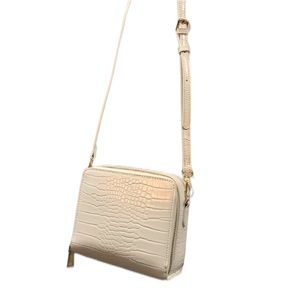 White Snakeskin Camera Bag